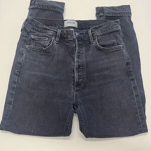 AGOLDE button fly black Nico jeans size 29